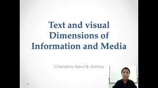 Demo for Text and visual Dimensions of Information and Media