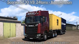 ETS2 – Ep.102 | Komsomol'skoye - Lisakvosk (KZ) | Scania S730 V8 | Bumpy roads in Kazakhstan