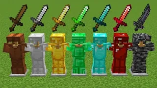 Which armor is stronger in Minecraft experiment?