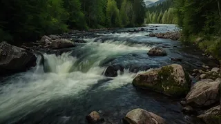 Rain and River Sounds Very Calming | Nature Sounds | for Relax, Healing and Meditation