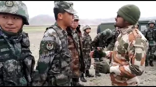 Chinese army arguing with Indo Tibetan Border Police (I.T.B.P.) in Border of Arunachal Pradesh