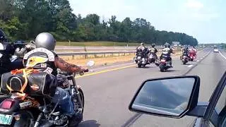 Hells Angels ride to Canada