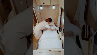 First Class Suite Seat-to-Bed Timelapse | Emirates