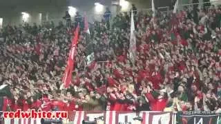 Спартак - Кубань 1:1, перфоманс фанатов на стадионе