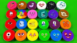 Looking Numberblocks, Alphablocks, Alphabet Lore Round, Square, Dinosaur Egg with SLIME…Mix Coloring