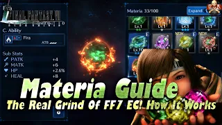 [FF7: Ever Crisis] - FULL Materia Guide! The REAL Grind is going to be this system... get READY!