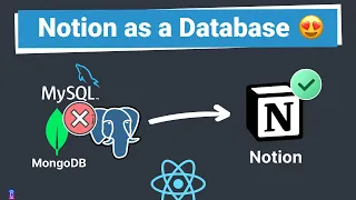 I Replaced MySQL Database with Notion for my Next.js App