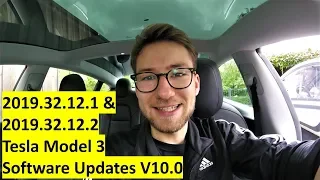 Tesla Software Updates V10.0 2019.32.12.1 & 2 im Model 3 - Bessere Updateprozess Darstellung