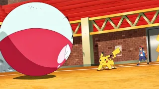 Pikachu vs Electrode (DUB) - Ash vs Visquez - Pokémon Journeys: The Series