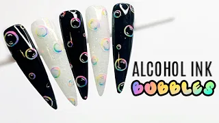 Alcohol Ink Bubbles | Cute Nail Art Design