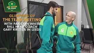 Glimpses of the team meeting with Pakistan white-ball head coach Gary Kirsten in Leeds 🎥