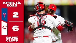 Game Clips 4-13-23 Reds beat Phillies 6-2