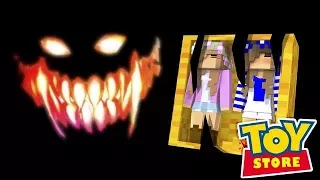 NIGHTMARES COME ALIVE IN THE TOYSTORE!!w/Little Carly and Little Kelly (Minecraft Toystore).