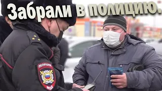 Бастующего таксиста из Волгограда забрали в полицию. Бородач