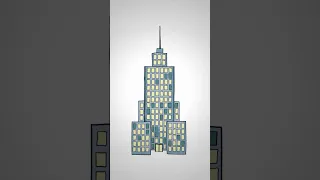 How to draw a high rise tower step by step
