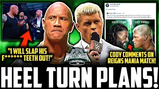 WWE Cody Rhodes SHOOTS On The Rock SLAP | WrestleMania XL Rock HEEL TURN Backstage DETAILS | Reigns