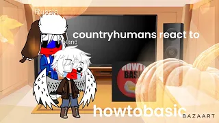 countryhumans react to howtobasic how to make an eggless cake