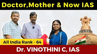 Dr.C.Vinothini's Inspiring Journey to UPSC Rank 64 | Israel Jebasingh | Officers IAS Academy