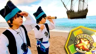 EL MAPA del TESORO DE TREASURE X 🎁 El MONO LADRON 🙉 roba a los PIRATAS Dani y Evan!! ☠