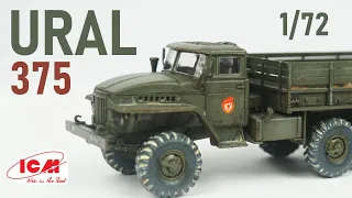 Building the URAL-375D from ICM | 1/72 Model Kit