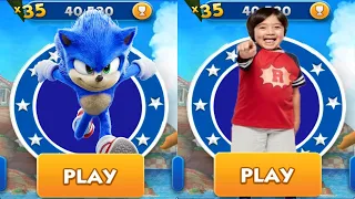Sonic Dash vs Tag with Ryan Movie Sonic vs All Bosses Zazz Eggman - Run Mobile Gameplay