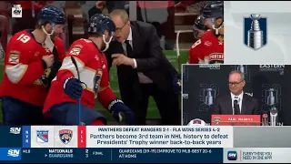 Maurice on if Barkov didn't listen to him last year when it came to touching the Prince of W.Trophy