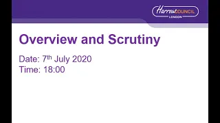 Overview and Scrutiny Committee - 7 July 2020