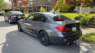 BMW F30 335i xDrive Single Exit Exhaust sounds. (N55) (Stage 2)