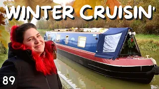 Cruising our narrowboat home in WINTER! - 89