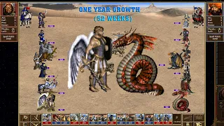 Heroes 3 COMBAT One Year growth Castle vs Cove HoTA