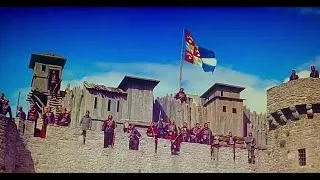 The Vikings (1958) - Attacking The English Castle | Battle Scene (Part 1 Of 2) - Kirk Douglas