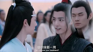 Weiying flirts with lanzhan in public and asks for headband.Cheng is jealous and warns him