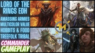 Lord of the Rings Commander - Aragorn, Frodo & Sam, Fanghorn, Sauron - EDH Format