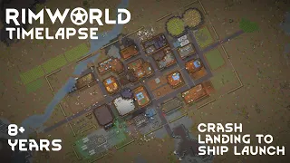[4K] Pure Vanilla Experience - Crash Landing To Ship Launch | RimWorld 1.3 Timelapse