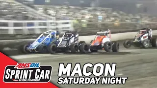 HIGHLIGHTS: USAC AMSOIL National Sprint Cars | Macon Speedway | Top Gun 50 | July 8, 2023