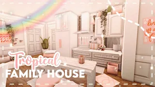 Minami Oroi Bloxburg Speedbuild and Tour - No Gamepass Tropical Modern Blush House - July 4 2021