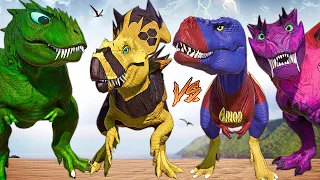 GOKU SHARKZILLA vs Spider-Man Big Albertosaurus & Godzilla T-REX Dinosaurs Battle in Jurassic World