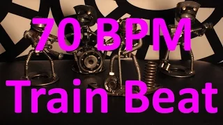 70 BPM - Train Beat Country Rock - 4/4 Drum Track - Metronome - Drum Beat
