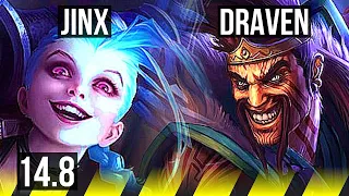 JINX & Leona vs DRAVEN & Nautilus (ADC) | 13/3/11, 300+ games | BR Master | 14.8