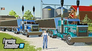 NEW $200,000 PETERBILT SEMI-TRUCKS! (CUSTOM PAINT JOB) | BIG TIME FARMING