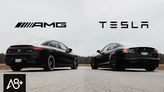 0-60 MPH | Tesla Model S Plaid vs Merecedes-AMG EQS