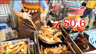 $0.6 Fried Giant Meat Roll & $0.4 Chinese Cake! The BEST Chinese Street Food Market in Xiamen, China