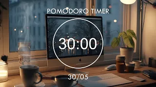 8-Hour Study With Me • 30/5 Pomodoro Timer • Calm Piano To Study, Productivity • Focus Station