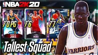 I used the TALLEST SQUAD possible in nba 2k20 myteam.... (April)