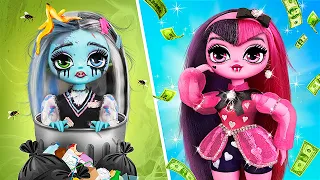 Broke vs Rich and Giga Rich Monster High / 30 DIYs for LOL OMG