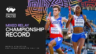 Team USA breaks championship mixed 4x400m relay record | World Athletics U20 Championships Cali 2022