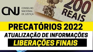 PAGAMENTOS JUDICIAIS 2022 LISTA FINAL - RPV E PRECATÓRIOS INFORMAÇÕES ATUALIZADAS