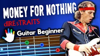 Money For Nothing Guitar Lessons for Beginners Dire Straits Tutorial, Chords, Lyrics, Backing Track