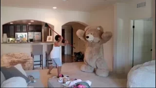 HUGE TEDDY BEAR PRANK ON GRANDMA!!!