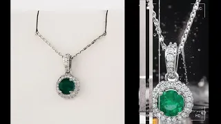 🌟 Celebrate May Birthdays in Style! 🌟Gift of Elegance: Emerald & Diamond Pendant for May Birthdays!